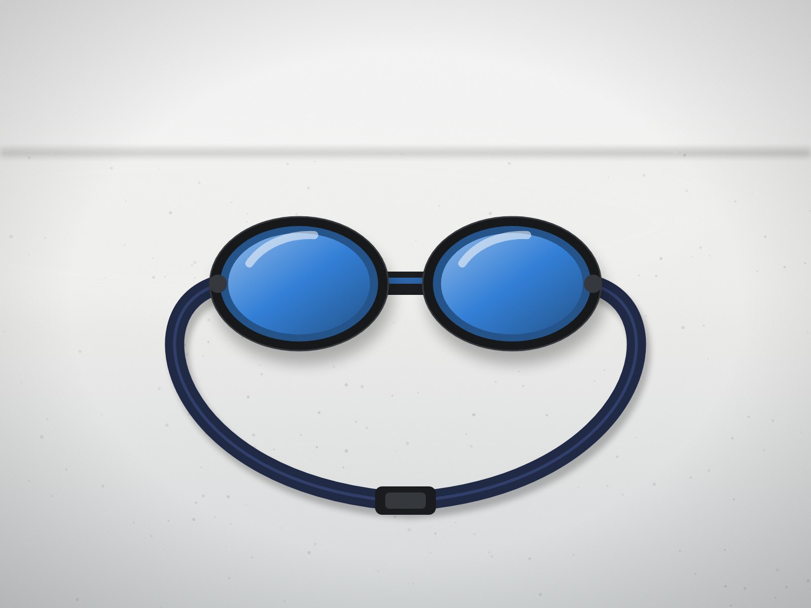 Blue swimming goggles