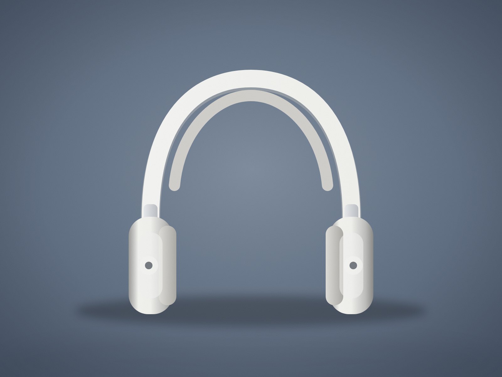 White over-ear headphones