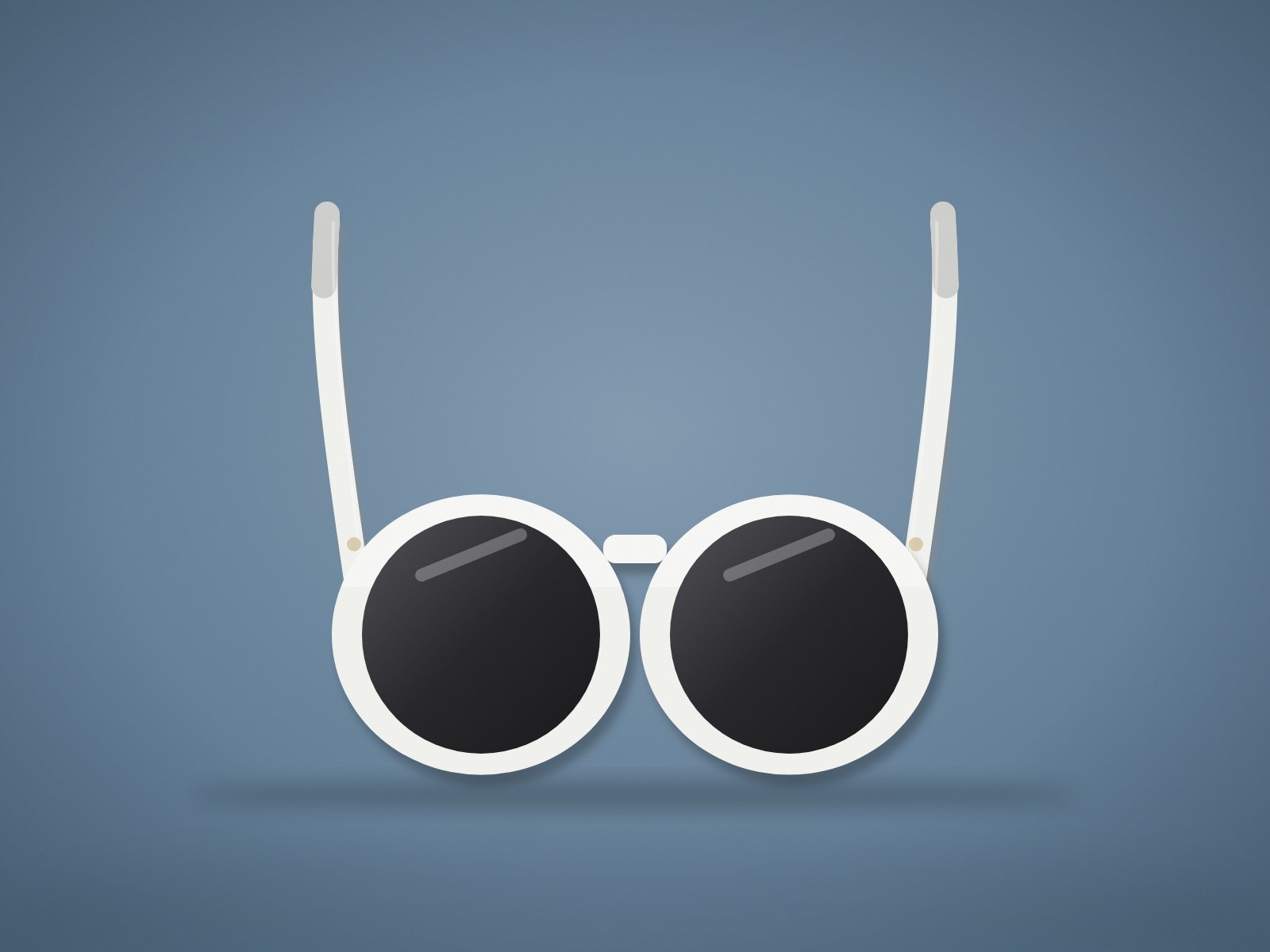 White round sunglasses